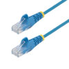 StarTech.com 5m Blue Slim CAT6 Ethernet Cable, Snagless, 100W PoE, UTP, LSZH, 28AWG Pure Bare Copper Wire, Slim RJ45 Network Patch Cord w/Strain Reliefs, Individually Tested