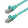 101932759_9062732889.jpg StarTech.com 5m CAT6a Ethernet Cable - Aqua - Low Smoke Zero Halogen (LSZH) - 10GbE 500MHz 100W PoE++ Snagless RJ-45 w/Strain Reliefs S/FTP Network Patch Cord