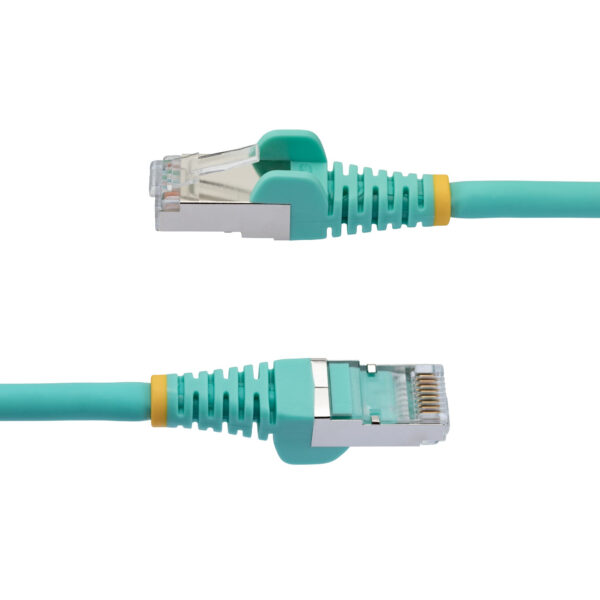101932760_4904578408.jpg StarTech.com 5m CAT6a Ethernet Cable - Aqua - Low Smoke Zero Halogen (LSZH) - 10GbE 500MHz 100W PoE++ Snagless RJ-45 w/Strain Reliefs S/FTP Network Patch Cord