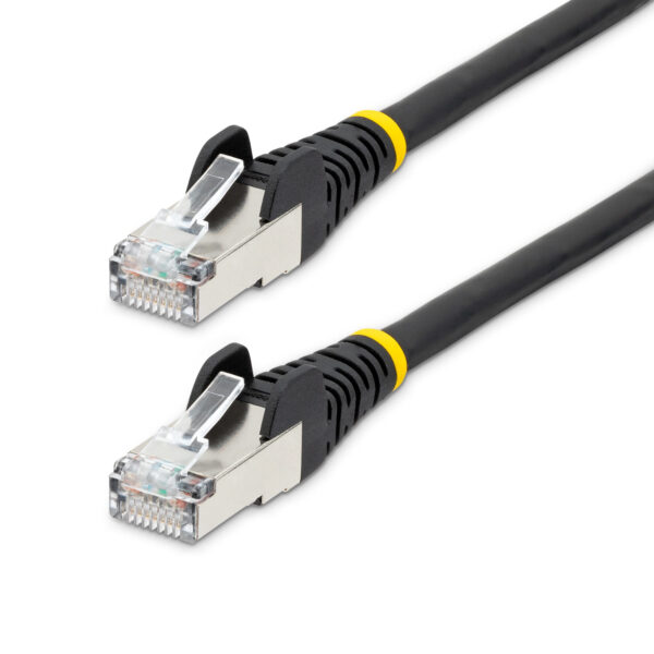 101932768_7618678049.jpg StarTech.com 50cm CAT6a Ethernet Cable - Black - Low Smoke Zero Halogen (LSZH) - 10GbE 500MHz 100W PoE++ Snagless RJ-45 w/Strain Reliefs S/FTP Network Patch Cord