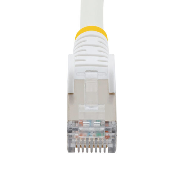 StarTech.com 2m CAT6a Ethernet Cable - White - Low Smoke Zero Halogen (LSZH) - 10GbE 500MHz 100W PoE++ Snagless RJ-45 w/Strain Reliefs S/FTP Network Patch Cord