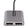 StarTech.com USB-C to Dual Displayport 1.4 Adapter, USB Type-C Multi-Monitor MST Hub, Dual 5K 60Hz DP Laptop Display Extender / Splitter, HDR, Extra-Long Built-In Cable - Windows Only