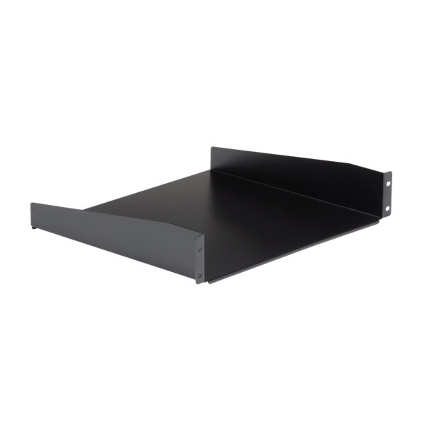 StarTech.com 2U Server Rack Shelf - Universal Rack Mount Cantilever Shelf for 19" Network Equipment Rack & Cabinet - Heavy Duty Steel – Weight Capacity 44lb/20kg - 16" Deep Tray, Black