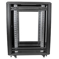 StarTech.com 4-Post 22U Server Rack Cabinet, Lockable 19" Data Rack Cabinet for Computer / AV / IT Equipment, Office / Home Network Rack with Casters & Adjustable Mounting Rails