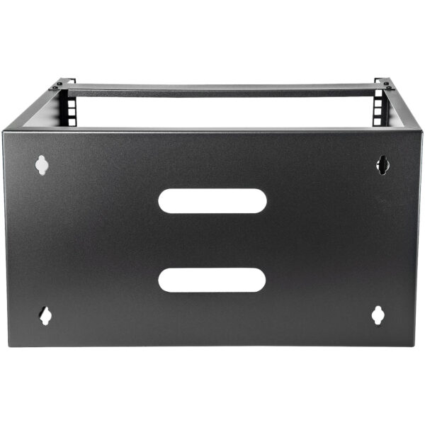 StarTech.com 6U Wall Mount Network Rack - 14 Inch Deep (Low Profile) - 19" Patch Panel Bracket for Shallow Server and IT Equipment, Network Switches - 44lbs/20kg Weight Capacity, Black
