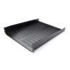 StarTech.com 2U Server Rack Shelf - Universal Vented Rack Mount Cantilever Tray for 19" Network Equipment Rack & Cabinet - Heavy Duty Steel – Weight Capacity 50lb/23kg - 22" Deep Shelf, Black