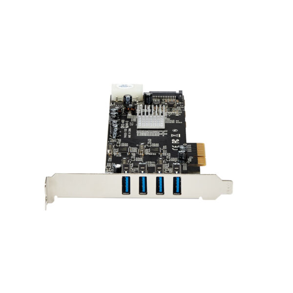 StarTech.com 4 Port USB 3.0 PCIe Card w/ 4 Dedicated 5Gbps Channels (USB 3.1 Gen 1) - UASP - SATA / LP4 Power - PCI Express Adapter Card