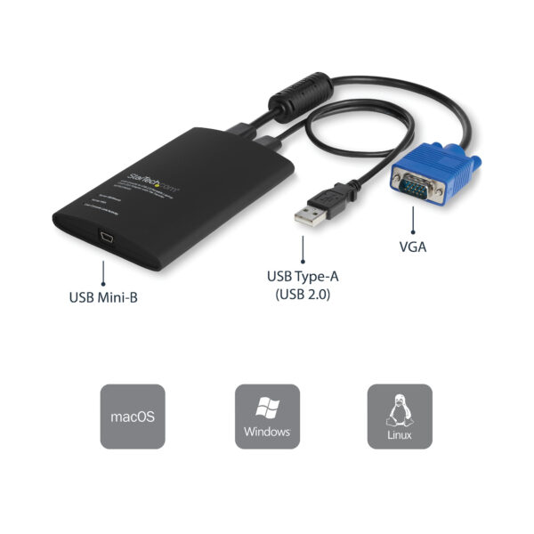 StarTech.com USB Crash Cart Adapter with File Transfer & Video Capture