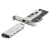 StarTech.com M.2 NVMe SSD to PCIe x4 Mobile Rack/Backplane with Removable Tray for PCI Express Expansion Slot, Tool-less Installation, PCIe 4.0/3.0 Hot-Swap Drive Bay, Key Lock - 2 Keys Included