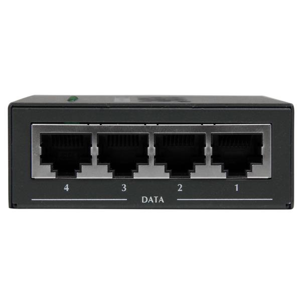 StarTech.com 4-Port Gigabit Midspan - PoE+ Injector - 802.3at/af