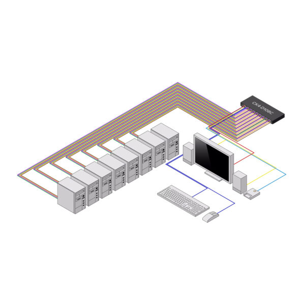 StarTech.com Secure 8-Port DVI KVM Switch, NIAP 4.0 Desktop KVM, Metal Housing, CAC Port, Made in the USA