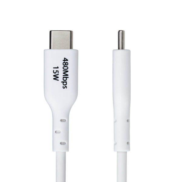 StarTech.com 3ft (1m) USB-A to USB-C Charging Cable, Charge & Sync, 3A, USB 2.0, TPE Jacket - White USB Charging Cord
