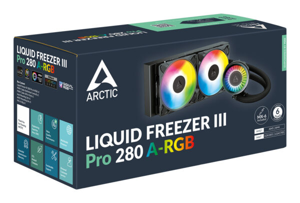 ARCTIC Liquid Freezer III Pro 280 A-RGB - Multi Compatible All-in-One CPU Water Cooler with A-RGB