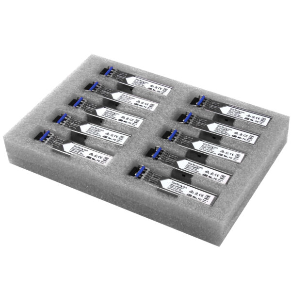 StarTech.com Cisco GLC-LH-SMD Compatible SFP Transceiver Module - 1000BASE-LX/LH - 10 Pack~Cisco GLC-LH-SMD Compatible SFP Module (10 Pack) - 1000BASE-LX/LH - 1GbE Single Mode Fiber SMF Optic Transceiver - 1GE Gigabit Ethernet SFP - LC 10km - 1310nm - DDM Cisco Firepower, ASR920, IE2000