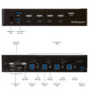 StarTech.com 4-Port DisplayPort KVM Switch - USB 3.0 - 4K 30Hz