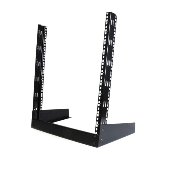 StarTech.com 2-Post 12U Desktop Server Rack, Small Open Frame 19in Computer Rack, Compact Network Rack for AV / Studio / Data / IT Equipment - Free Standing Two-Post Home/Office Rack