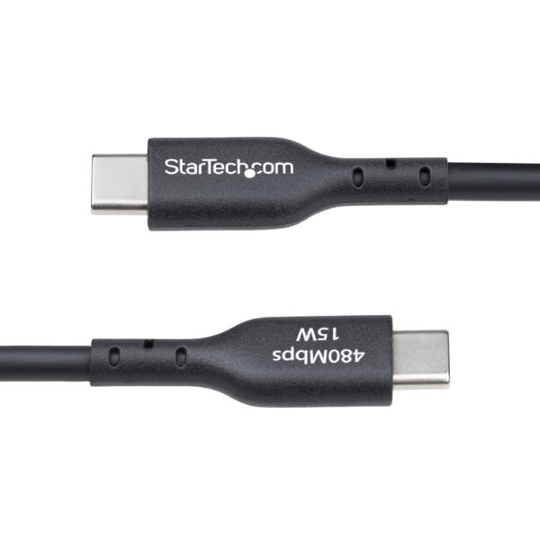 StarTech.com 3m (9.8ft) USB-A to USB-C Charging Cable, Charge & Sync, 3A, USB 2.0, TPE Jacket - Black USB Charging Cord
