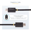 StarTech.com 2m DisplayPort 2.1 Cable, VESA Certified DP40 DisplayPort Cable w/UHBR10/HDR/HDCP 2.2, 8K 60Hz/4K 144Hz w/DSC 1.2a, 40Gbps, DP 2.1 Cable, UHD Monitor Cord, M/M