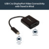 StarTech.com USB C to DisplayPort Adapter - 4K 60Hz/8K 30Hz - USB Type-C to DP 1.4 HBR2 Adapter Dongle - Compact USB-C (DP Alt Mode) Monitor Video Converter - Thunderbolt 3 Compatible