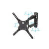 StarTech.com Full Motion TV Wall Mount - 32-55 inch (77lb/35kg) VESA Displays - Low Profile Universal Flat Screen TV Wall Mount - Heavy Duty Adjustable Tilt/Swivel Articulating Arm Bracket