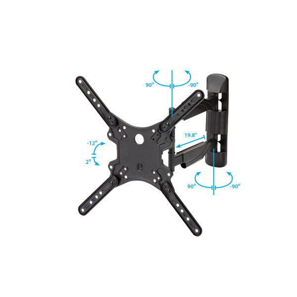 StarTech.com Full Motion TV Wall Mount - 32-55 inch (77lb/35kg) VESA Displays - Low Profile Universal Flat Screen TV Wall Mount - Heavy Duty Adjustable Tilt/Swivel Articulating Arm Bracket