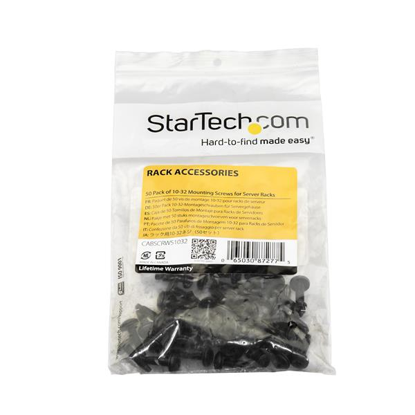 StarTech.com Server Rack Screws - 10-32 Screws - 50 Pack