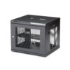 StarTech.com 4-Post 9U Wall Mount Network Cabinet with 1U Shelf, 19" Wall-Mounted Server Rack for Data / AV / Electronics / Computer Equipment, Small Vented Rack Enclosure