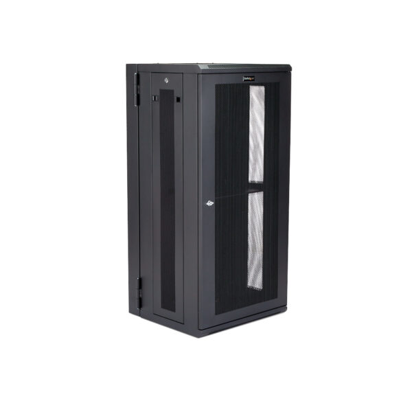 StarTech.com 4-Post 26U Wall Mount Network Cabinet with 1U Shelf, 19" Hinged Wall-Mounted Server Rack for Data / AV / Electronics / Computer Equipment, Flexible Vented Rack Enclosure