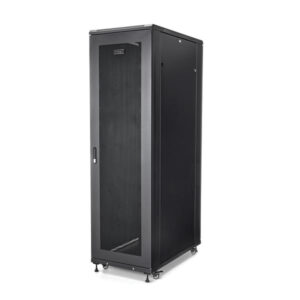 StarTech.com 4-Post 42U Server Rack Cabinet, 19" Data Rack Cabinet for Computer / AV / IT Equipment mount, Rack Server Enclosure with Casters, Full Size Industrial Network Storage