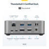 StarTech.com Thunderbolt 5 Docking Station, DP / HDMI, Triple Monitor Dock up to 4K 144Hz or Dual 8K 60Hz, 5x USB Ports, 140W Laptop Charging