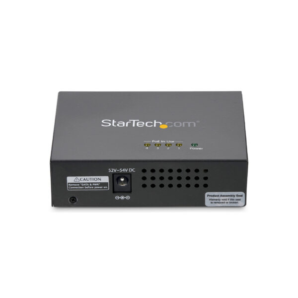 StarTech.com 4-Port Gigabit Midspan - PoE+ Injector - 802.3at/af