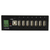 StarTech.com 7-Port USB 2.0 Hub - Metal Industrial USB-A Hub with ESD Protection & 350W Surge Protection - Din Rail, Wall or Desk Mountable - TAA Compliant USB Expander Hub