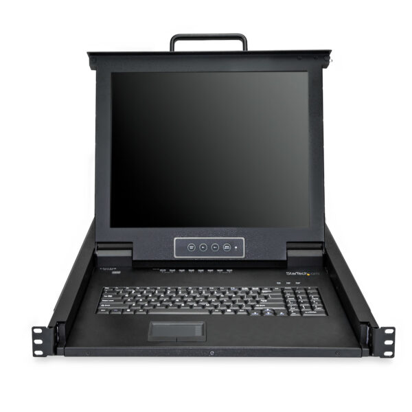 StarTech.com 8 Port Rackmount KVM Console w/ 6ft Cables - Integrated KVM Switch w/ 17" LCD Monitor - Fully Featured 1U LCD KVM Drawer- OSD KVM - Durable 50,000 MTBF - USB + VGA Support
