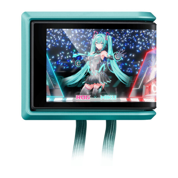 4dbb7e9d5c6ab87d028d10b7fb4d12132f0c94e8.jpg ASUS ROG RYUO IV 360 ARGB Hatsune Miku Edition Processor All-in-one liquid cooler 12 cm Black, Turquoise