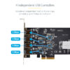 StarTech.com 4-Port USB PCIe Card, USB 3.2 5Gbps, PCI Express Expansion Card with 4x Independent USB Controllers, 4x USB-A Ports, Windows/macOS/Linux