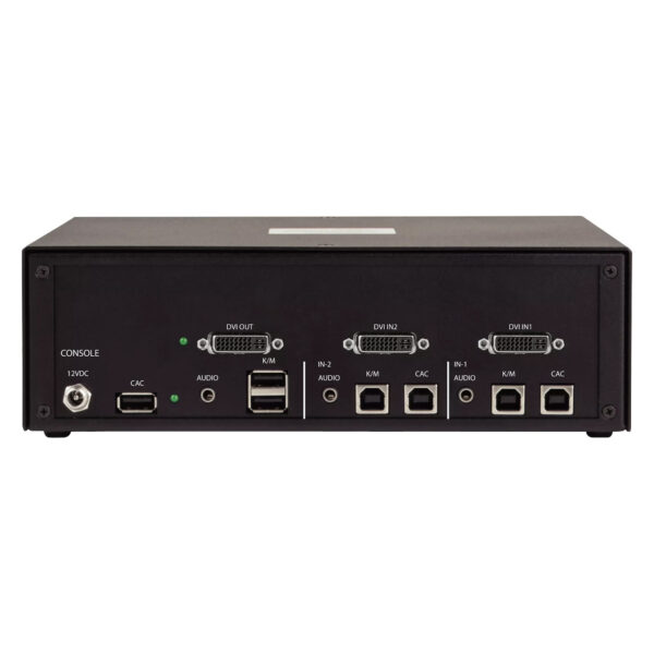 StarTech.com Secure 2-Port KVM Switch, DVI, NIAP 4.0 Desktop KVM, Metal Housing, CAC Port, Made in the USA