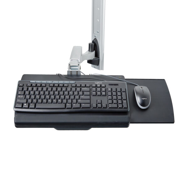 StarTech.com Wall Mount Workstation, VESA Mount For 32" Monitors (22lb/10kg), Fully Articulating Single Monitor Mount & Keyboard Tray w/Desktop Computer/PC Bracket, Standing Desk