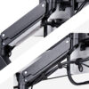 StarTech.com Crossbar Triple Monitor Desk Mount For Up To Three 27in Screens, VESA 75x75/100x100, Tool-Less Arm Adjustments, C-Clamp/Grommet, Spring-Assisted Arm