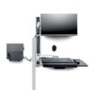 StarTech.com Wall Mount Workstation, VESA Mount For 32" Monitors (22lb/10kg), Fully Articulating Single Monitor Mount & Keyboard Tray w/Desktop Computer/PC Bracket, Standing Desk