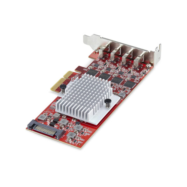 StarTech.com 4-Port USB Type-C PCIe Card, USB 3.2 10Gbps, USB-C PCI Express Expansion Card, 4x Independent USB Controllers, Windows/Linux/macOS, TAA-Compliant