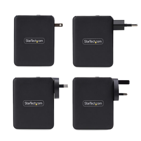 StarTech.com 140W USB-C Wall Charger, 3x USB-C/1x USB-A, PD 3.1 International GaN Power Adapter for MacBook/Dell XPS/Inspiron