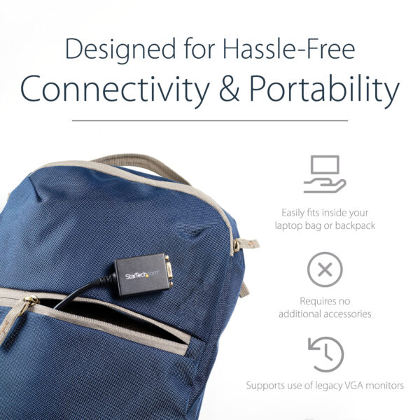 StarTech.com DisplayPort to VGA Adapter - Active DP to VGA Converter - 1080p Video - DisplayPort Certified - DP/DP++ Source to VGA Monitor Cable Adapter Dongle - Latching DP Connector