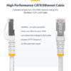 StarTech.com 3m White CAT8 Ethernet Cable, Snagless RJ45, 25G/40G, 2000MHz, 100W PoE++, S/FTP, 26AWG Pure Bare Copper Wire, LSZH, Shielded Network Patch Cord w/Strain Reliefs, Individually Tested