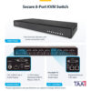 StarTech.com Secure 8-Port DVI KVM Switch, NIAP 4.0 Desktop KVM, Metal Housing, CAC Port, Made in the USA