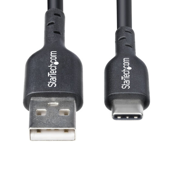 StarTech.com 3m (9.8ft) USB-A to USB-C Charging Cable, Charge & Sync, 3A, USB 2.0, TPE Jacket - Black USB Charging Cord