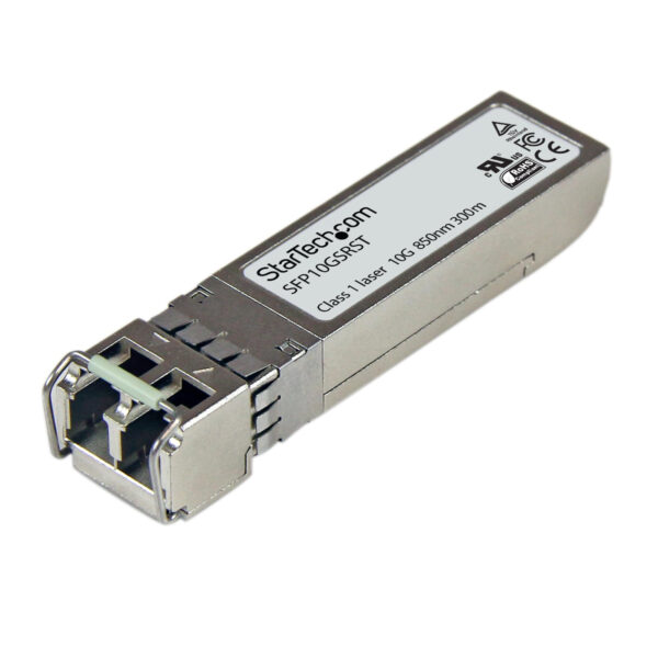 StarTech.com Cisco SFP-10G-SR Compatible SFP+ Transceiver Module - 10GBASE-SR~Cisco SFP-10G-SR Compatible SFP+ Module - 10GBASE-SR - 10GbE Multimode Fiber MMF Optic Transceiver - 10GE Gigabit Ethernet SFP+ - LC 300m - 850nm - DDM Cisco Firepower, ASR9000, C9300
