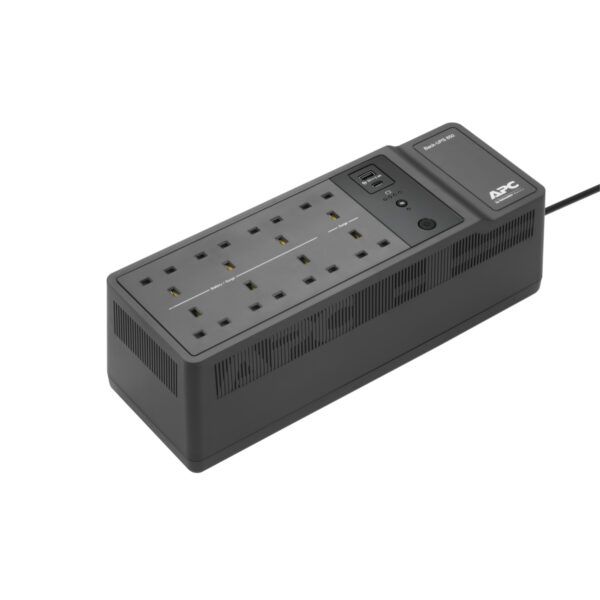 APC Back-UPS BE850G2-UK - 8x BS 1363 outlets, 850VA, 2 USB chargers, 1 USB data port