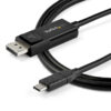 StarTech.com 6ft (2m) USB C to DisplayPort 1.4 Cable 8K 60Hz/4K - Bidirectional DP to USB-C or USB-C to DP Reversible Video Adapter Cable -HBR3/HDR/DSC - USB Type C/TB3 Monitor Cable (CDP2DP142MBD)