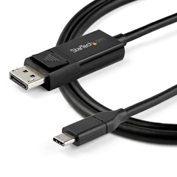 StarTech.com 6ft (2m) USB C to DisplayPort 1.4 Cable 8K 60Hz/4K - Bidirectional DP to USB-C or USB-C to DP Reversible Video Adapter Cable -HBR3/HDR/DSC - USB Type C/TB3 Monitor Cable (CDP2DP142MBD)