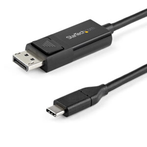 StarTech.com 6.6ft (2m) USB C to DisplayPort 1.2 Cable 4K 60Hz - Bidirectional DP to USB-C or USB-C to DP Reversible Video Adapter Cable - HBR2/HDR - USB Type C/Thunderbolt Monitor Cable